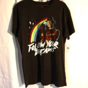 Follow Haunting Dreams Freddy Krueger TShirt Nightmare on Elm Street Size Large